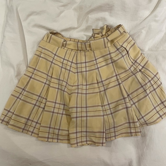 Aritzia Sunday Best plaid Yellow Skirt - Picture 2 of 3
